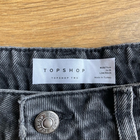 NWT Topshop High Waisted Black Flare Jeans - Picture 2 of 4